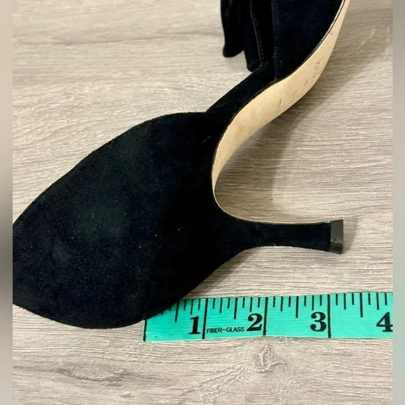 Kate Spade SHAYNA Black Suede Heels Size-9.5M New York.