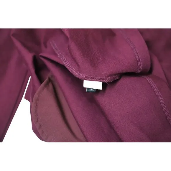 Kate Spade Turtle Neck Puffy Long Sleeve Shift Dress in Maroon Rayon