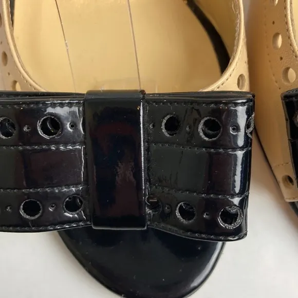 Kate Spade Two-toned Monica Slingback Heels 8.5 Patent Leather Preppy Office