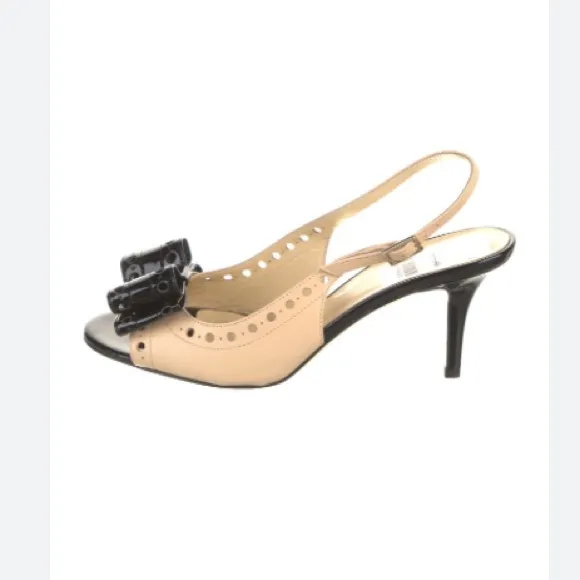 Kate Spade Two-toned Monica Slingback Heels 8.5 Patent Leather Preppy Office