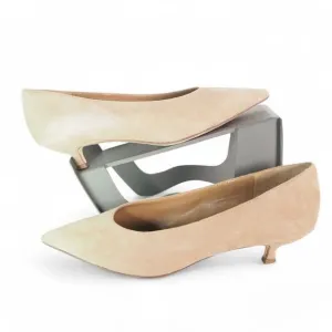 Kate Spade Dale Suede Pointed Toe Low Heel Pumps Cashmere Kid Beige Women's 8M