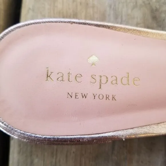 Kate Spade Gowen Pink Glitter Glitz and Glam Slip-on Mules 8.5
