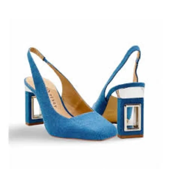Katy Perry The Hollow Heel Sling Back Denim Heels 11M/41