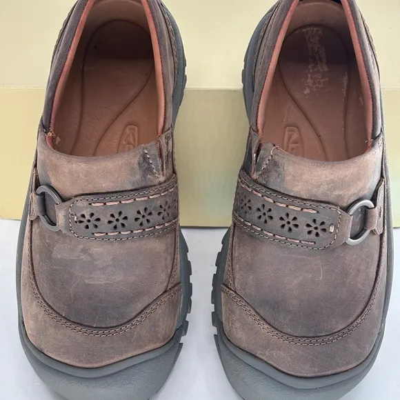 Keen Clogs Shoes Kaci Hike Women Size 5 Brown Leather Comfort