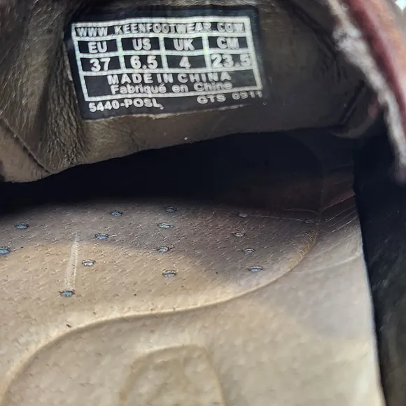 Keen Women Kaci Brown Leather Slip On Clogs Shoes Size 6.5 Outdoor Hiking Casual