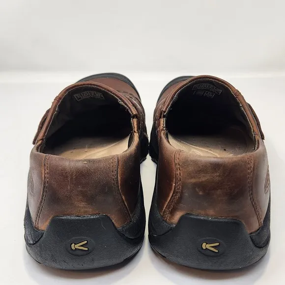 Keen Women Kaci Brown Leather Slip On Clogs Shoes Size 6.5 Outdoor Hiking Casual