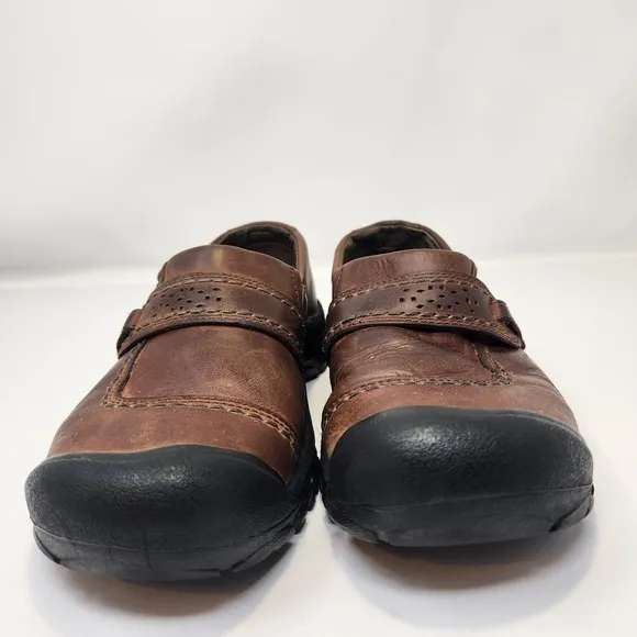 Keen Women Kaci Brown Leather Slip On Clogs Shoes Size 6.5 Outdoor Hiking Casual