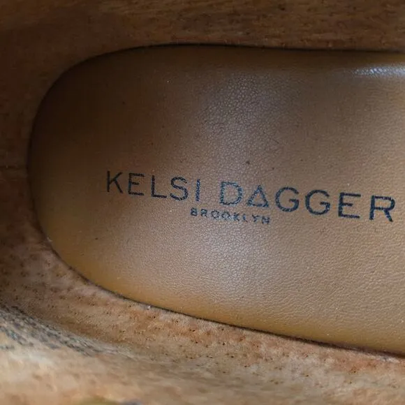KELSI DAGGER BROOKLYN North Ankle Boot Leather Wood Platform Clogs 6 EU 36.5