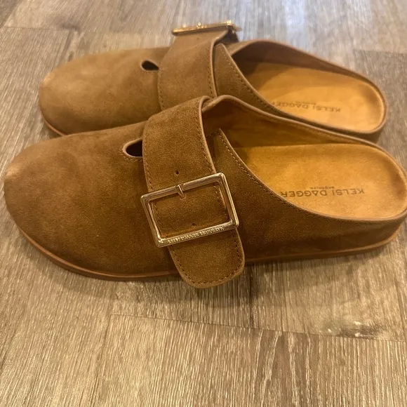 Kelsi Dagger Franklin Cow Mule Suede Women, 9.5