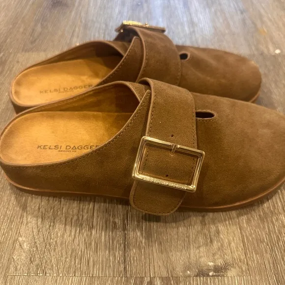 Kelsi Dagger Franklin Cow Mule Suede Women, 9.5