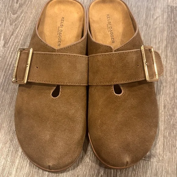 Kelsi Dagger Franklin Cow Mule Suede Women, 9.5