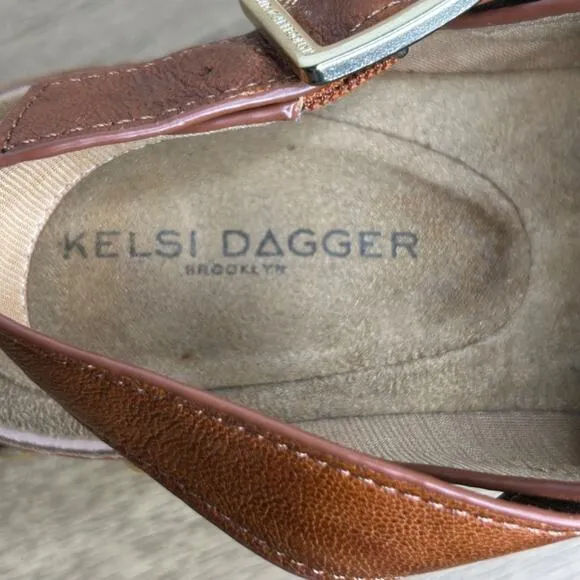 Kelsi Dagger Warehouse Slingback Clogs Leather For Women Peanut Brown  Size 8