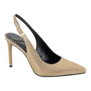 Kenneth Cole NY Women's Quinnly Slingback Crystal Pump Heels Gold Size 6 1/2