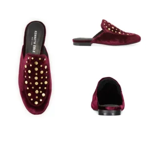 Kenneth‎ Cole | ‘Wynter’ Studded Velvet Slide Mules