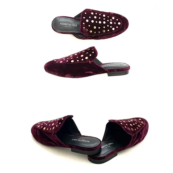 Kenneth‎ Cole | ‘Wynter’ Studded Velvet Slide Mules