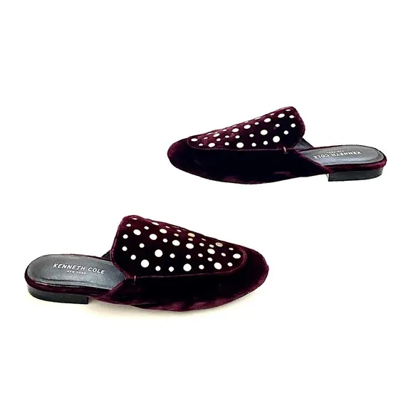 Kenneth‎ Cole | ‘Wynter’ Studded Velvet Slide Mules