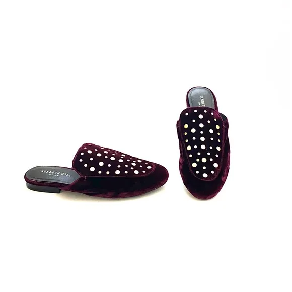 Kenneth‎ Cole | ‘Wynter’ Studded Velvet Slide Mules