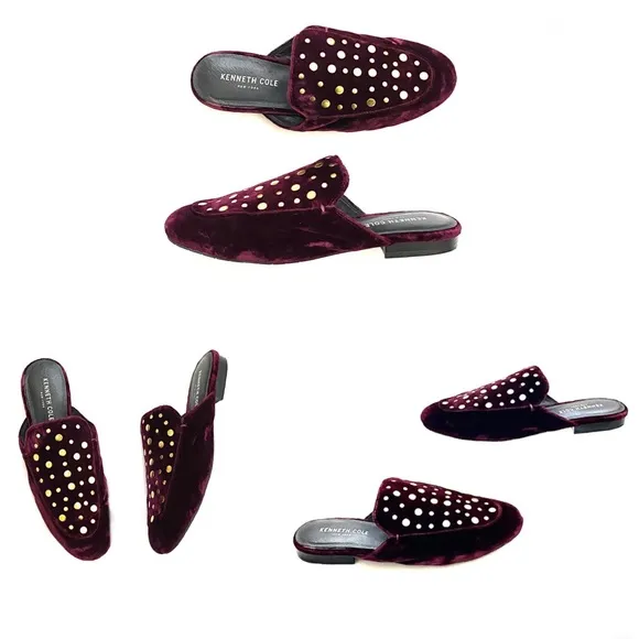 Kenneth‎ Cole | ‘Wynter’ Studded Velvet Slide Mules