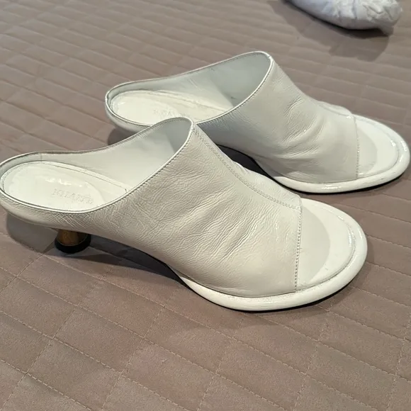 Khaite kitten heel mules 8 1/2