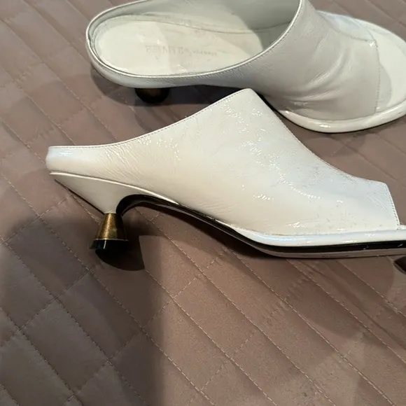 Khaite kitten heel mules 8 1/2