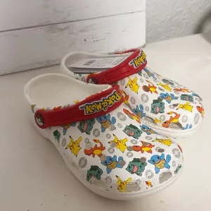 Kids Clogs - White and Red pokemon size 3