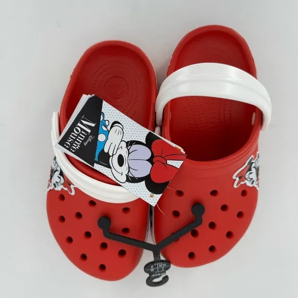 Kids’ Crocs Fun Lab Minnie Mouse Band Classic Clog Flame Size J2