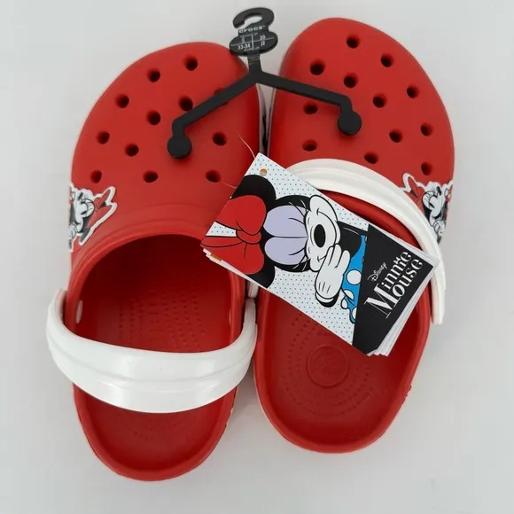 Kids’ Crocs Fun Lab Minnie Mouse Band Classic Clog Flame Size J2