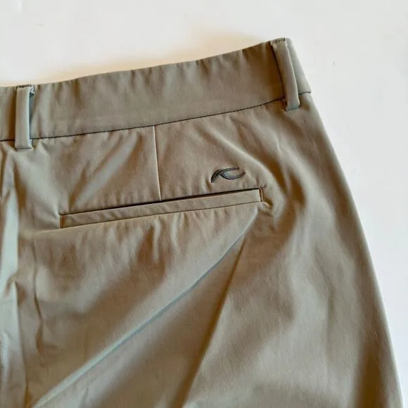 KJUS Ike Performance Golf Pants Men's Size 38x32 Chino 5-Pocket Tan Khaki