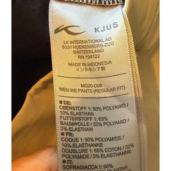 KJUS Ike Performance Golf Pants Men's Size 38x32 Chino 5-Pocket Tan Khaki