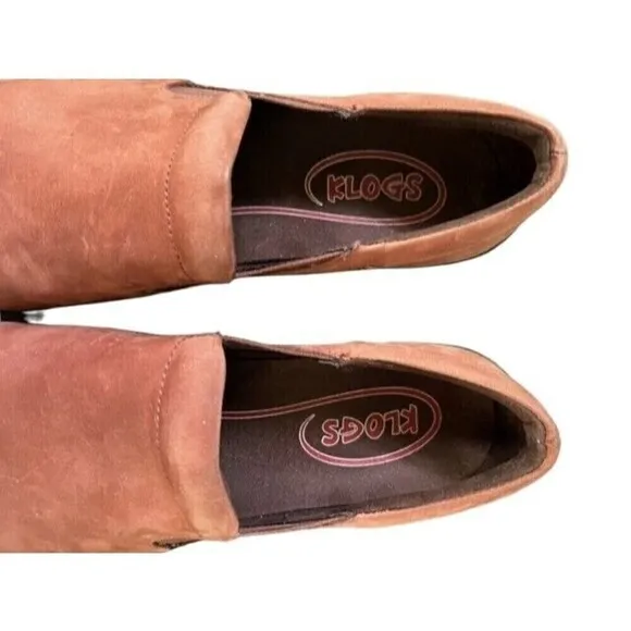 Klogs Geneva Brown Suede Slip Resistant Clogs Size 8