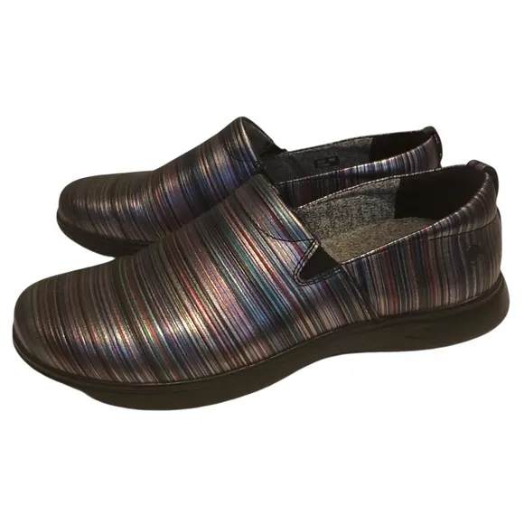 KLOGS Leena Women's Multi Stripe Comfort Slip Resistant Clogs - Size 9