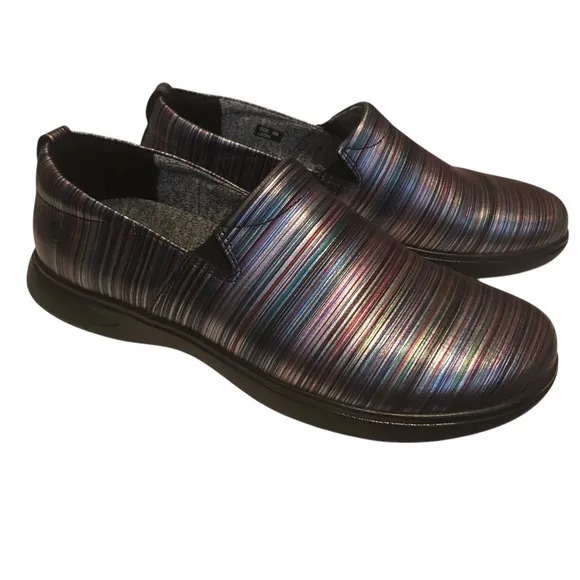KLOGS Leena Women's Multi Stripe Comfort Slip Resistant Clogs - Size 9