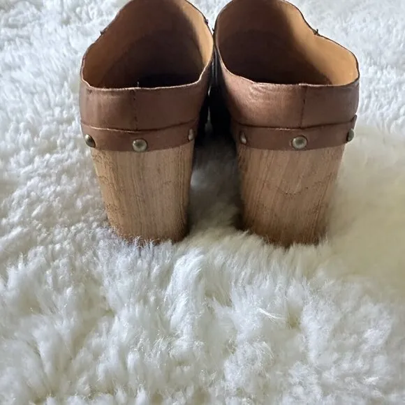Kork Ease Demi Leather Clog Womens‎ 11 Brown Evereve New