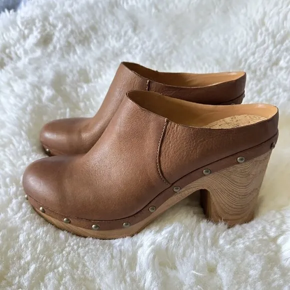 Kork Ease Demi Leather Clog Womens‎ 11 Brown Evereve New