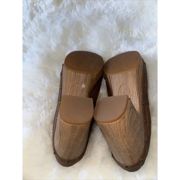 Kork Ease Demi Leather Clog Womens‎ 11 Brown Evereve New