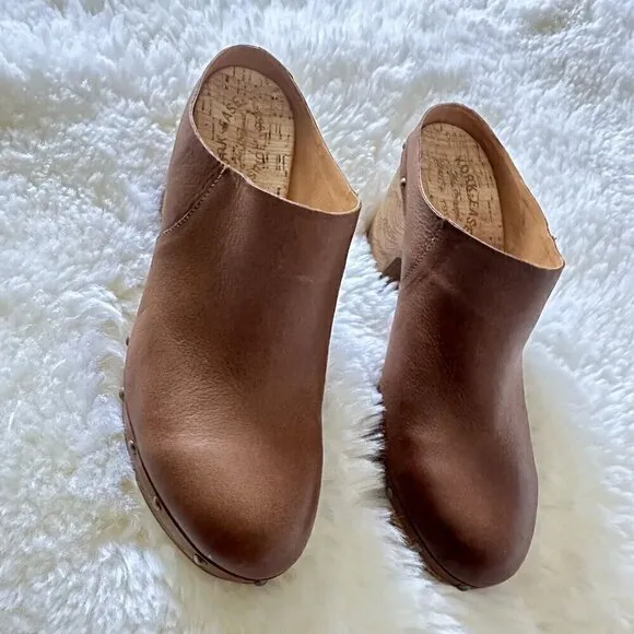 Kork Ease Demi Leather Clog Womens‎ 11 Brown Evereve New