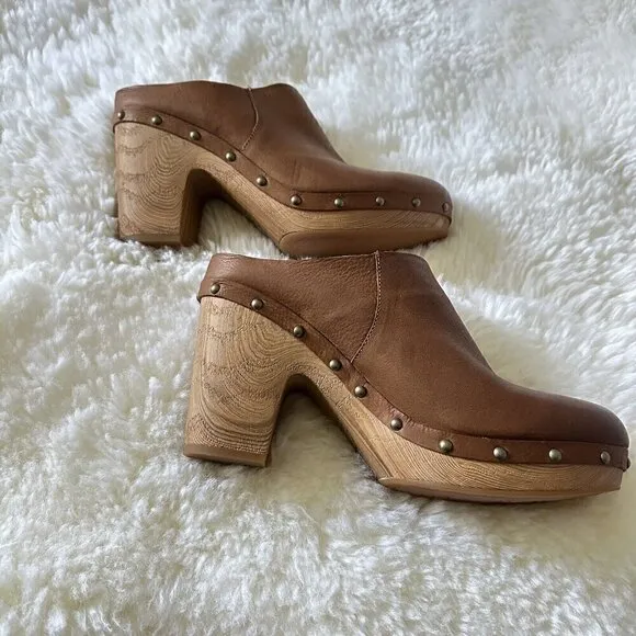 Kork Ease Demi Leather Clog Womens‎ 11 Brown Evereve New
