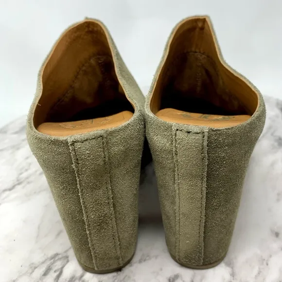 Kork-Ease Sagano Block Heel Suede Clogs 6 Classic Comfort Bohemian Fall Neutral