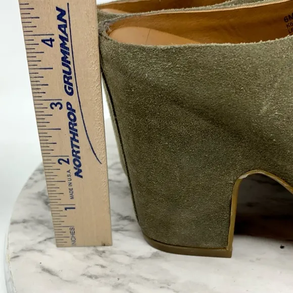 Kork-Ease Sagano Block Heel Suede Clogs 6 Classic Comfort Bohemian Fall Neutral