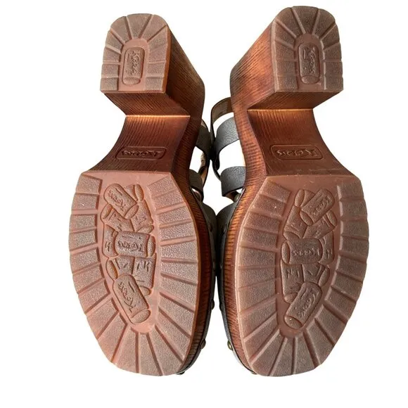 Korks Kork Ease Wendy Cross Strap Closed Toe Studded Clogs Sz 6M Boho Festival
