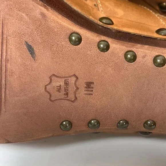KORS Michael KORS womens leather shoes clogs mules size 11 studded wooded heel