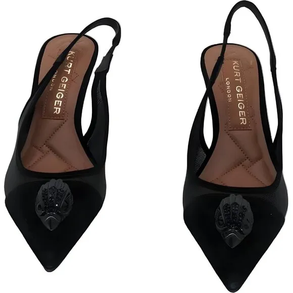 Kurt Geiger Belgravia Slingback Heels Black - Women's 6.5 EU 36.5