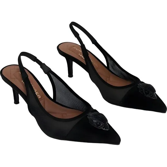 Kurt Geiger Belgravia Slingback Heels Black - Women's 6.5 EU 36.5