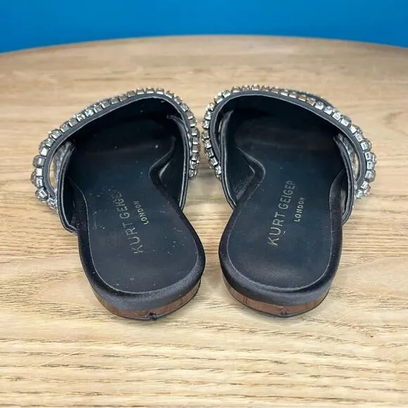Kurt Geiger Princely Drenched Embellished Pointed Toe Ballet Flat Mules 36/6