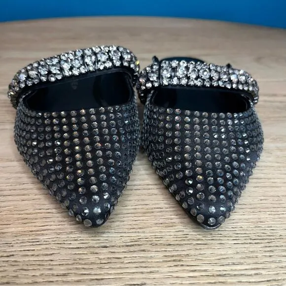 Kurt Geiger Princely Drenched Embellished Pointed Toe Ballet Flat Mules 36/6