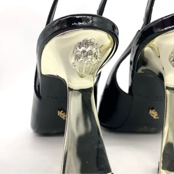 Kurt Geiger London Slingback Pointed Toe High Shine Pumps 5.5