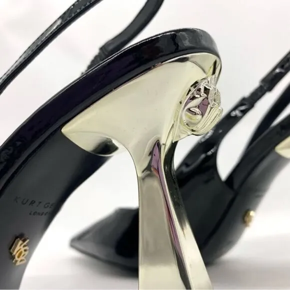 Kurt Geiger London Slingback Pointed Toe High Shine Pumps 5.5