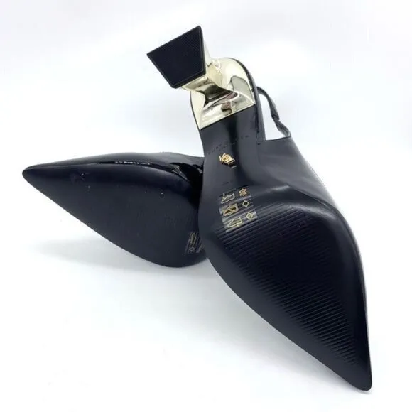 Kurt Geiger London Slingback Pointed Toe High Shine Pumps 5.5