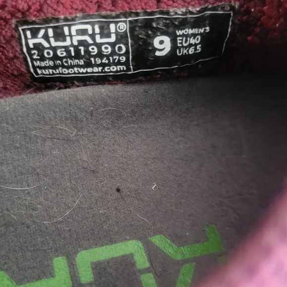 Kuru Stride Heather Plum Purple Slip On Sneakers Size 9 Lightweight