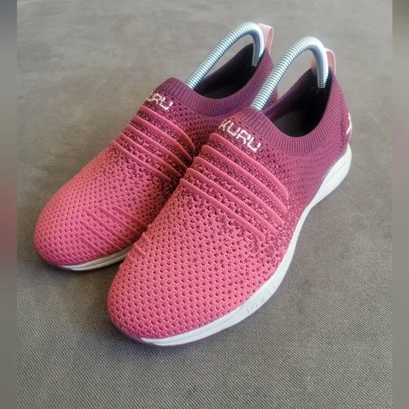 Kuru Stride Heather Plum Purple Slip On Sneakers Size 9 Lightweight